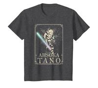 Star Wars The Clone Wars Ahsoka Tano Tarot Card T-Shirt, Enfant, Chiné Foncé, 6 Ans