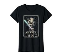 Star Wars The Clone Wars Ahsoka Tano Tarot Card T-Shirt, Femme, Noir, L