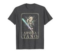 Star Wars The Clone Wars Ahsoka Tano Tarot Card T-Shirt, Homme, Chiné Foncé, 5XL