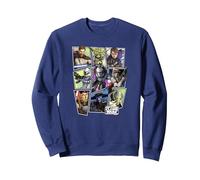 Star Wars The Clone Wars Jedi Vs. Sith Glow Panels Sweatshirt, Unisexe pour Adultes, Bleu Marine, S