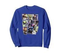 Star Wars The Clone Wars Jedi Vs. Sith Glow Panels Sweatshirt, Unisexe pour Adultes, Bleu Royal, XL