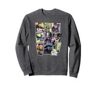 Star Wars The Clone Wars Jedi Vs. Sith Glow Panels Sweatshirt, Unisexe pour Adultes, Chiné Foncé, XL