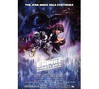 Star Wars The Empire Strikes Back Affiche de film vintage classique des années 80 Poster brillant (A3 297 x 420 mm)