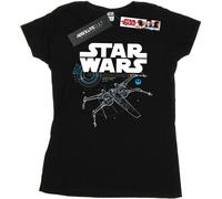 Star Wars - "The Last Jedi X-Wing" T-shirt pour femme BI42517 (M) (Noir)