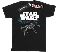 Star Wars - "The Last Jedi X-Wing" T-shirt pour femme BI45401 (L) (Noir)