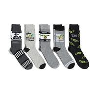 Star Wars Mandalorian-Confezione Da 5 Paia Di Calzini Chaussettes décontractées, Noir, 10-13 Homme
