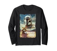 Star Wars The Mandalorian and Grogu Movie Classic Poster Art Manche Longue