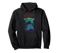 Star Wars: The Mandalorian Baby Yoda Holding Cup Color Faded Sweat à Capuche