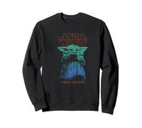 Star Wars: The Mandalorian Baby Yoda Holding Cup Color Faded Sweatshirt