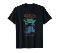Star Wars: The Mandalorian Baby Yoda Holding Cup Color Faded T-Shirt
