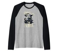 Star Wars: The Mandalorian Baby Yoda Strong with The Force Manche Raglan