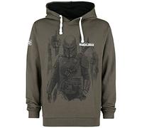 Star Wars The Mandalorian - Bounty Hunter Homme Sweat-Shirt à Capuche Kaki L