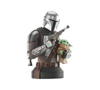 Star Wars : The Mandalorian - Buste 1/6 The Mandalorian With Grogu 15 Cm