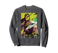Star Wars The Mandalorian Cara Dune Sweatshirt, Unisexe pour Adultes, Chiné Foncé, L