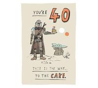 Star Wars The Mandalorian Carte d'anniversaire 40 ans Inscription This Is The Way to the Cake