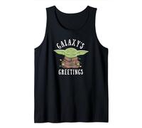 Star Wars: The Mandalorian Christmas Grogu Galaxy's Greeting Tank Top