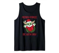 Star Wars: The Mandalorian Christmas Grogu Merry Force Tank Top