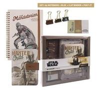 Cerdá Mandalorian The Child Set de Papeterie avec Cahier, Bloc-Notes, Autocollants et Clips-Licence Officielle Star Wars Femmes, Multicolore, Mediano