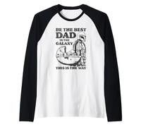 Star Wars: The Mandalorian Father's Day Best Dad Vintage Manche Raglan