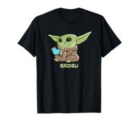 Star Wars The Mandalorian Grogu Blue Cookie Space Macaron T-Shirt