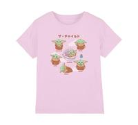 Star Wars The Mandalorian Grogu Cute Traits Japanese Kids T Shirt, Pink, 7-8