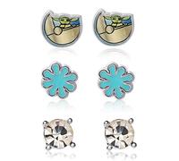Star Wars The Mandalorian Grogu Fashion Stud Earrings Set, 3 Pairs, Officially Licensed