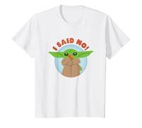 Star Wars The Mandalorian Grogu I Said No! Funny Cute Snack T-Shirt, Enfant, Blanc, 8 Ans