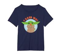 Star Wars The Mandalorian Grogu I Said No! Funny Cute Snack T-Shirt, Femme Grandes Tailles, Bleu Marine, 2X