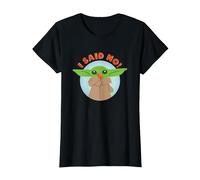 Star Wars The Mandalorian Grogu I Said No! Funny Cute Snack T-Shirt, Femme, Noir, 3XL