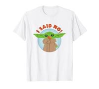 Star Wars The Mandalorian Grogu I Said No! Funny Cute Snack T-Shirt, Homme, Blanc, 3XL