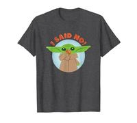 Star Wars The Mandalorian Grogu I Said No! Funny Cute Snack T-Shirt, Homme, Chiné Foncé, XL