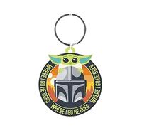 Pyramid International Porte-clés en PVC The Mandalorian (Where I Go He Goes), multicolore, taille unique