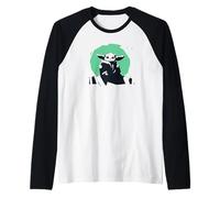 Star Wars The Mandalorian Grogu Seeing Stone Woodblock Print Manche Raglan