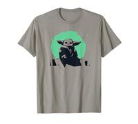 Star Wars The Mandalorian Grogu Seeing Stone Woodblock Print T-Shirt