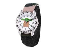 STAR WARS The Mandalorian Kids' Plastic Time Teacher Analog Quartz Nylon Strap Watch, Clair, Bracelet