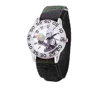 STAR WARS The Mandalorian Kids' Plastic Time Teacher Analog Quartz Nylon Strap Watch, Transparent, noir, Bracelet