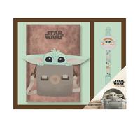 Star Wars The Mandalorian Kit d'écriture pour enfant avec carnet et stylo Motif Baby Yoda Grogu