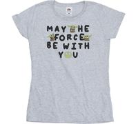 Star Wars - "The Mandalorian May The Force Be With You" T-Shirt für Damen BI43482 (L) (Grau)