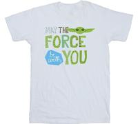Star Wars - "The Mandalorian May The Force Be With You" T-Shirt für Herren BI47224 (XXL) (Weiß)