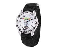 Star Wars The Mandalorian - Montre analogique à quartz avec bracelet en nylon pour enfant, Blanc/noir, Bande