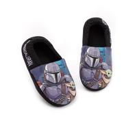 Star Wars The Mandalorian Noir Din Djarin, Grogu Chaussons mocassins à enfiler G