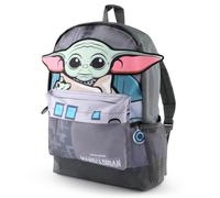Star Wars The Mandalorian Sac à dos pour garçon - Grogu Baby Yoda Cartable avec oreilles 3D - Sac à dos de voyage pour enfants