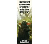 Star Wars The Mandalorian - Special Tricks - Poster imprimé - Dimensions : 53 x 158 cm + 2 barres d'affiche en plastique de 62 cm - Noir