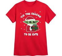 Star Wars : The Mandalorian - "Tis The Christmas Season" T-Shirt pour enfants TV3398 (128) (Rot)