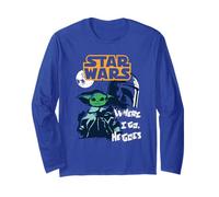 Star Wars The Mandalorian Where I Go Poster Manche Longue