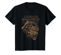 Star Wars The Rise of Skywalker Kylo Ren Helmet T-Shirt, Enfant, Noir, 4 Ans