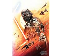Star Wars The Rise of Skywalker Kylo Ren Poster Taille 61 x 91,5 cm + 2 barres d'affiche en plastique 62 cm transparent