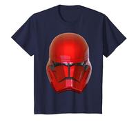 Star Wars: The Rise of Skywalker Red Sith Trooper Helmet T-Shirt, Enfant, Bleu Marine, 4 Ans