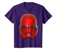 Star Wars: The Rise of Skywalker Red Sith Trooper Helmet T-Shirt, Enfant, Violet, 4 Ans