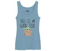 Star Wars « This is My Good Side » WOSWMANTK005 Débardeur Femme, Bleu, Taille XS